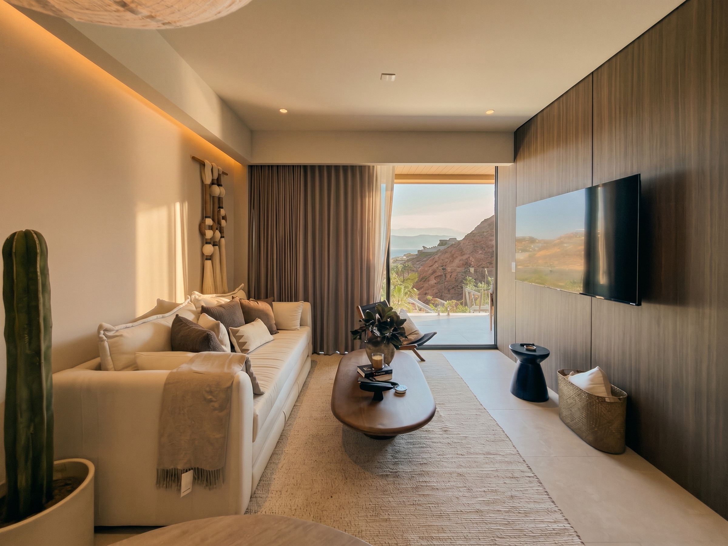 Sala real con vista al Mar de Cortés